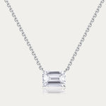 Soi Solitaire Lab-Grown Emerald Cut Diamond Necklace