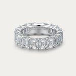 Eternity Band Ring Emerald Cut