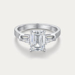 Soi Troi Emerald-Cut Diamond Three-Stone Ring