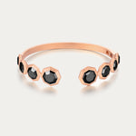MIRA NOIR PREMIUM 黒鏡マットブラッシュ仕上げブラックダイヤモンドブレスレット