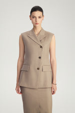 Four Seasons Wool Asymmetric Waistcoat