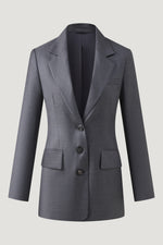 Four Seasons Wool Sculpted-Waist Blazer