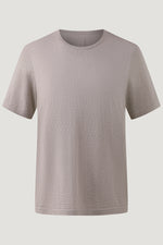 Metallic Wool Short-Sleeve Knit Top