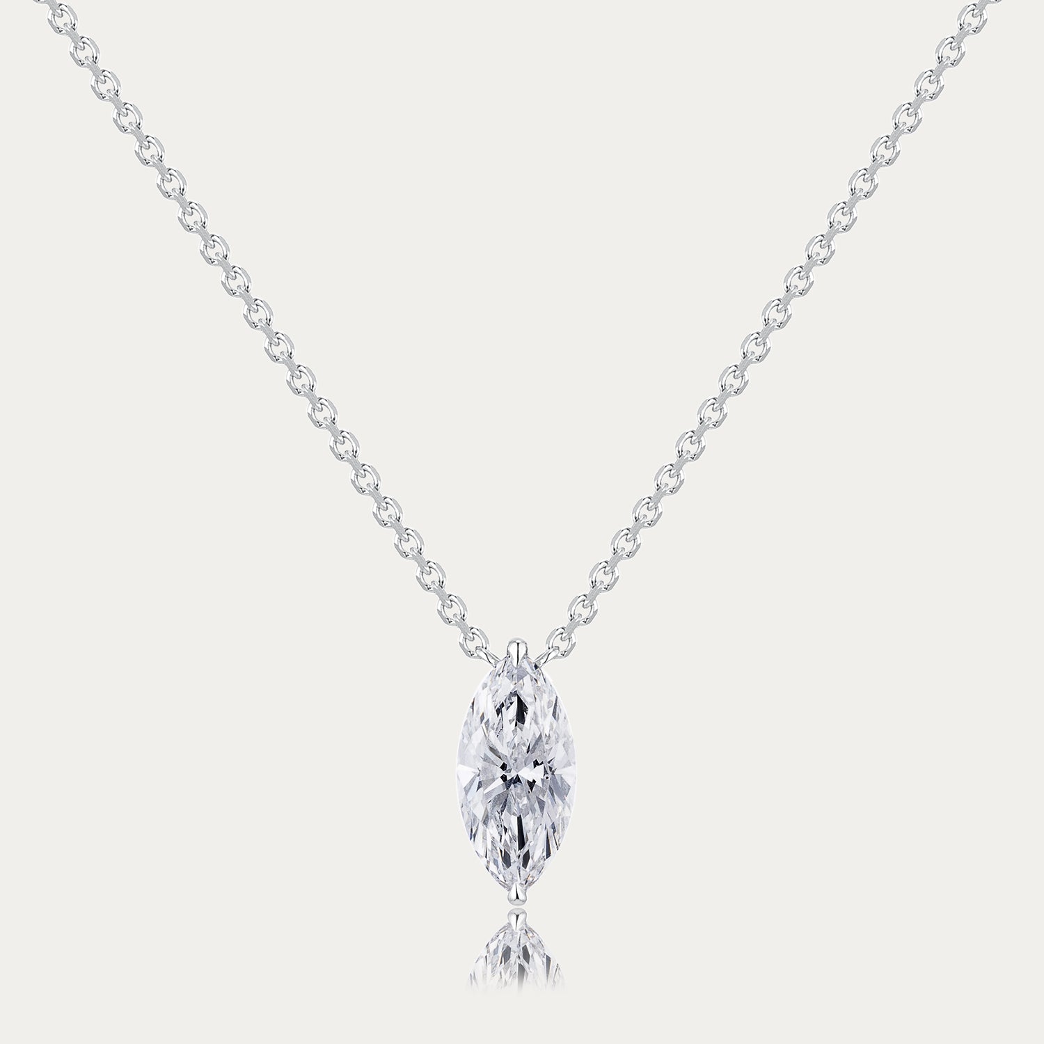 Soi Solitaire Necklace Marquise