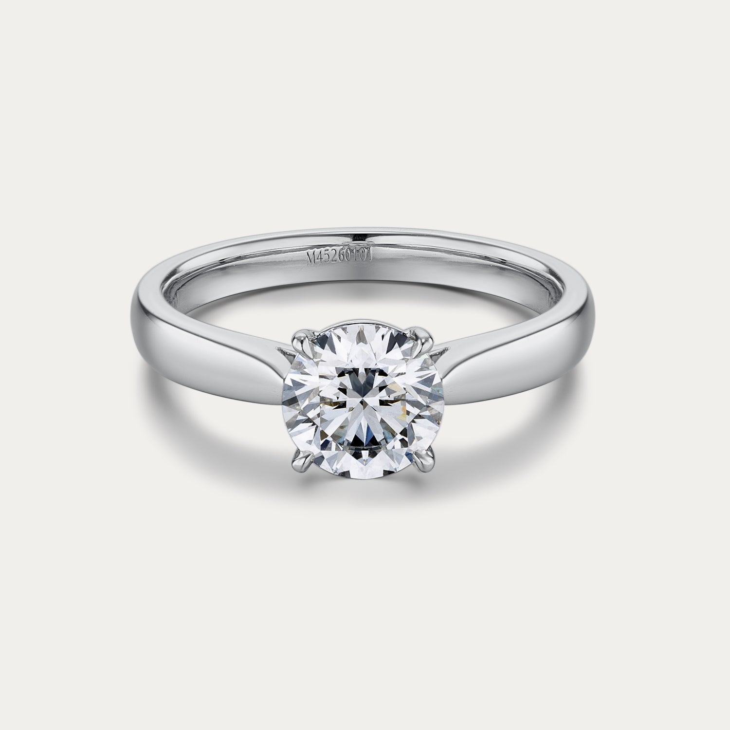 Soi Solitaire White Diamond Ring Round