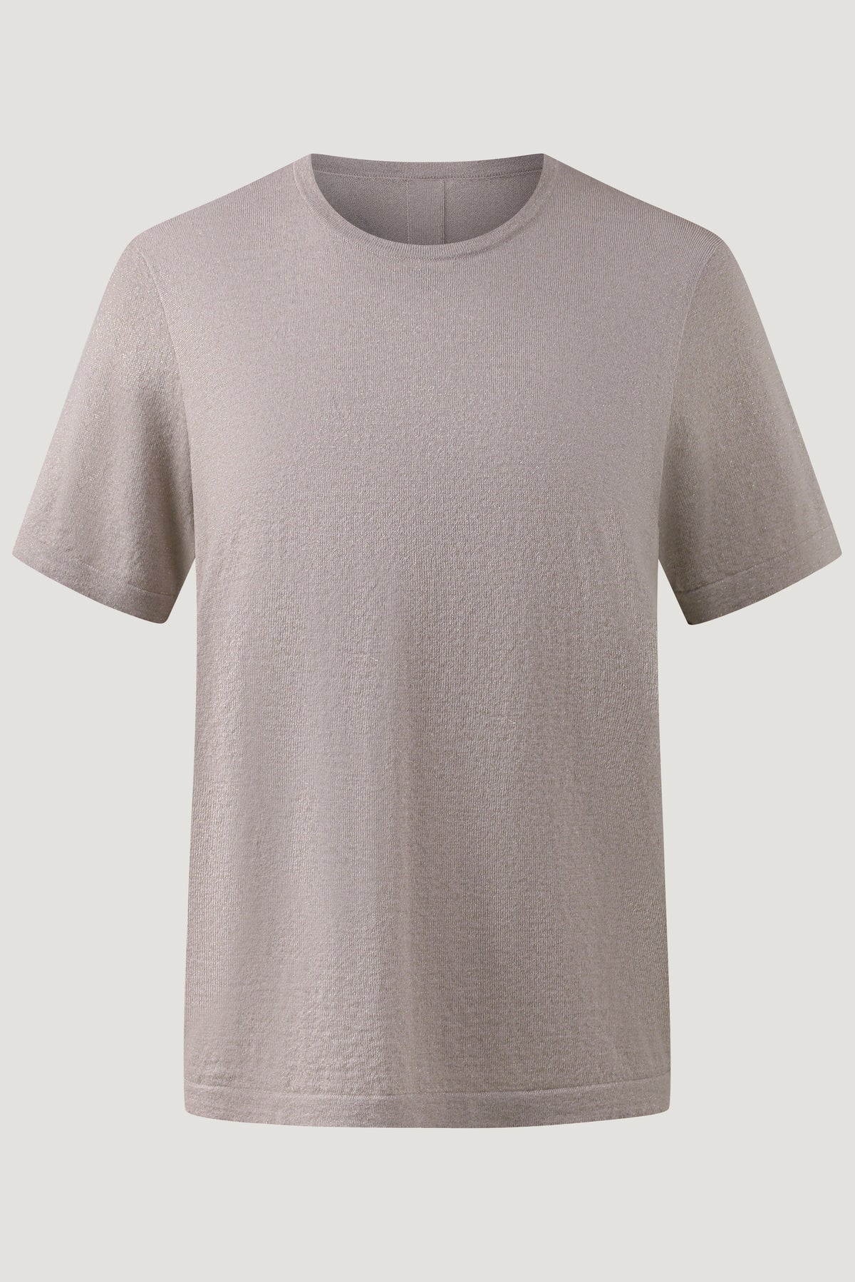 Metallic Wool Short-Sleeve Knit Top