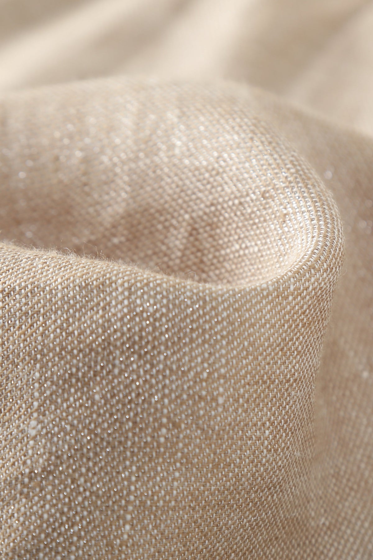 MIRA Metallic Linen Bermuda Shorts in Desert Titanium – view 7